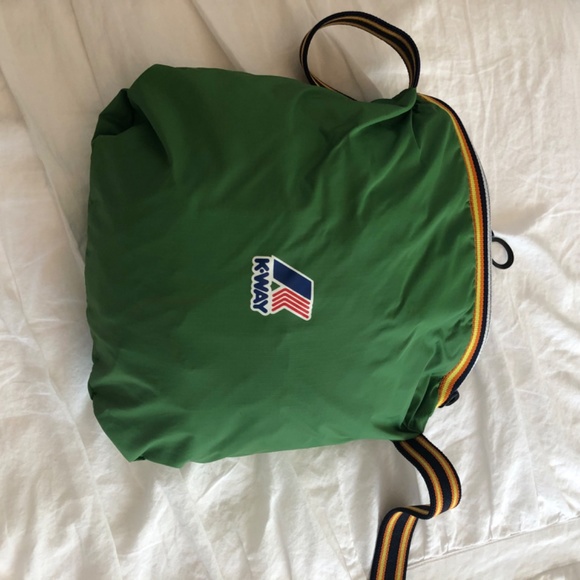 Original green K Way jacket NWOT - Picture 3 of 11